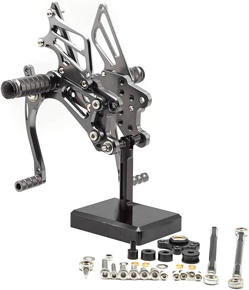 FXCNC CNC CBR1000RR Billet Motorcycle Rearset Foot Pegs Rear Set Footrests Fully Adjustable Foot Boards Compatible with CBR1000 RR 2004 2005 2006 2007