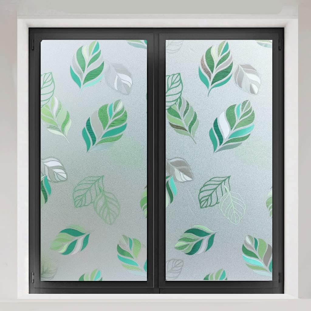 Window Privacy Film Window Film Home Decorative Window Film Glass Film Privacy Window Sticker No Glue Static Adhesion Heat Insulation Window Sticker Blackout Window Film Window Films(45cmx200cm)