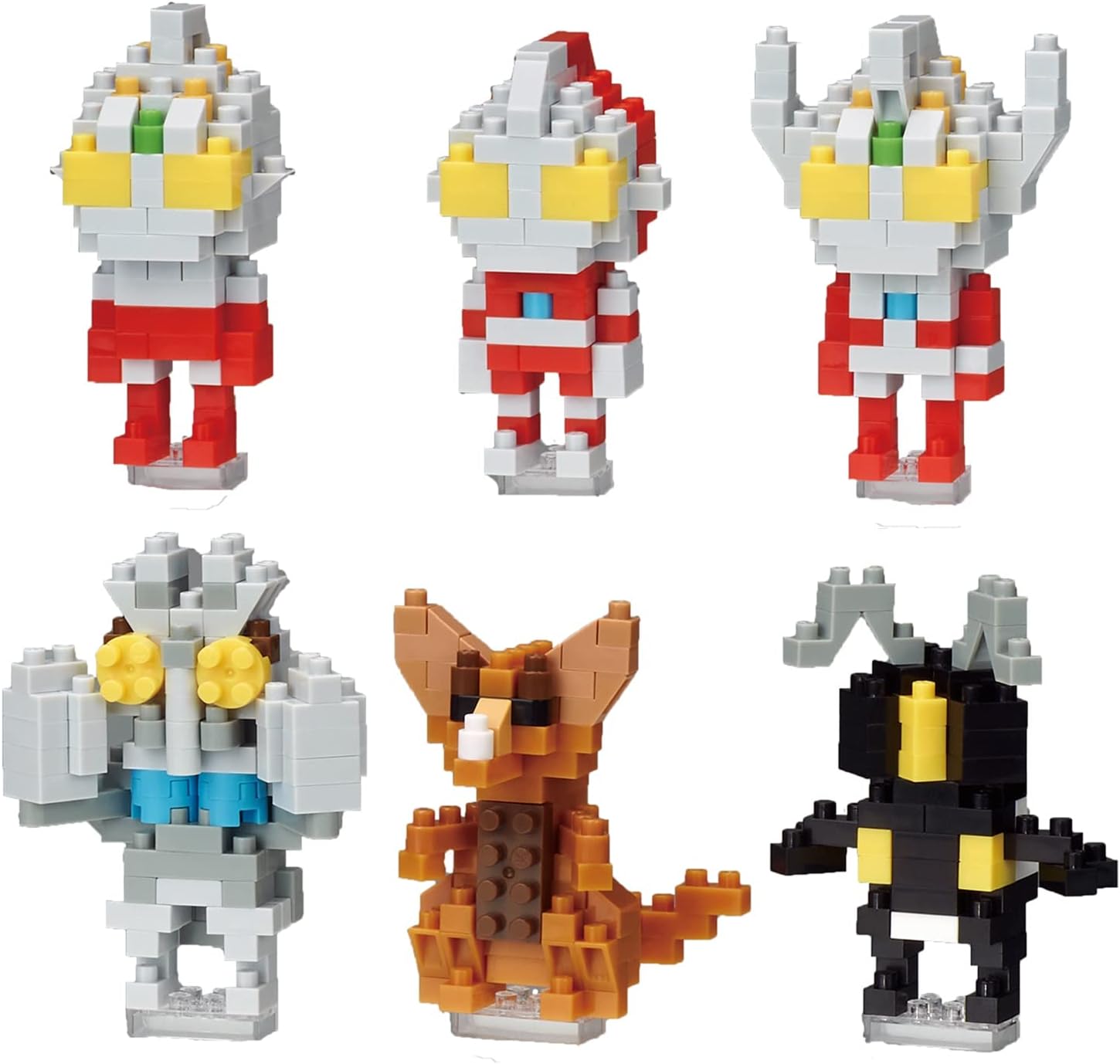 nanoblock - Ultraman - Ultraman Vol. 1 (Blind Box Complete Set), mininano Series Building Kit