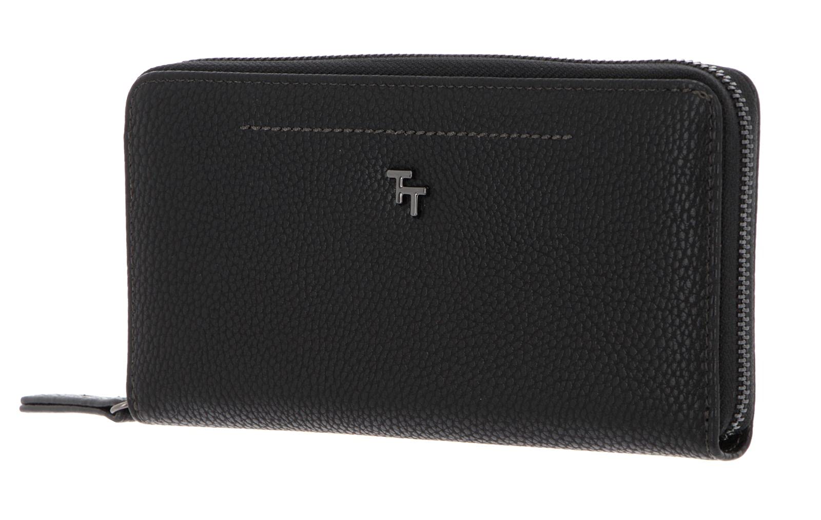 TOM TAILOR bags Bella Damen Geldbörse Portemonnaie Reißverschluss Groß Schwarz