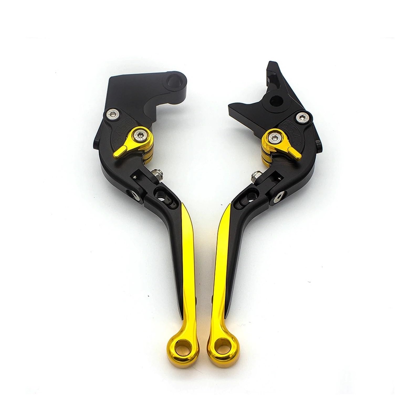 JWQEBNS Motorcycle Brake Clutch Levers for Buell XB12R XB12Ss XB12Scg 2009 CNC Motorcycle Adjustable Folding Extendable Brake Clutch Lever Handle(Fold Extend Gold)