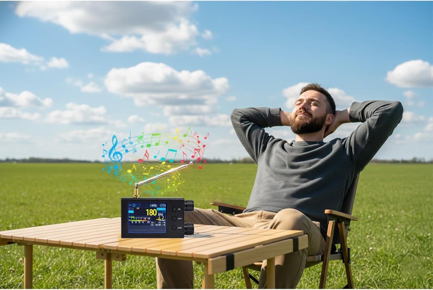 TEF6686 Full Band Radio Receiver 65 to 108MHz, Shortwave Pocket Radio CNC Aluminum Alloy, 2.8 Inch Touchscreen, for FMDX Remote Reception