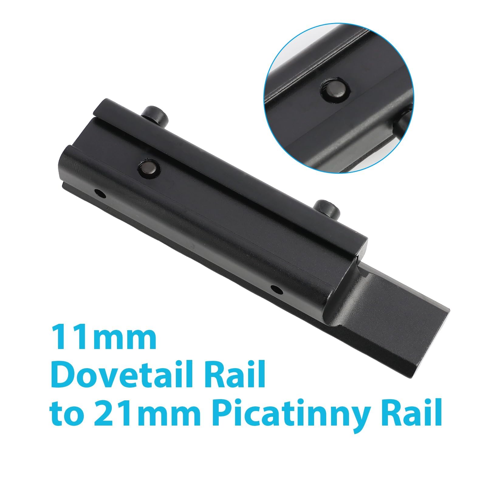 AR 11 mm Dovetail to 20 mm Mounting Converter, Picatinny Rail Adapter, Mounting Adapter for Tactical Range Extension for Target Hunting, Aluminium