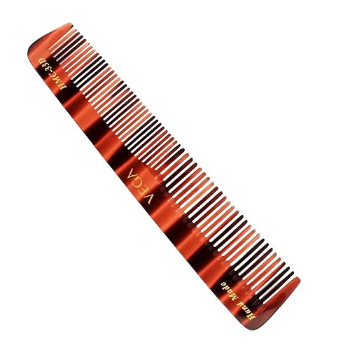 Vega Handcrafted Graduated Dressing Comb for Men & Women, Detangling, Daily Grooming | Made from Cellulose Acetate Non-petroleum Based Material from Plant, (India's No.1* Hair Comb Brand, HMC-33D)