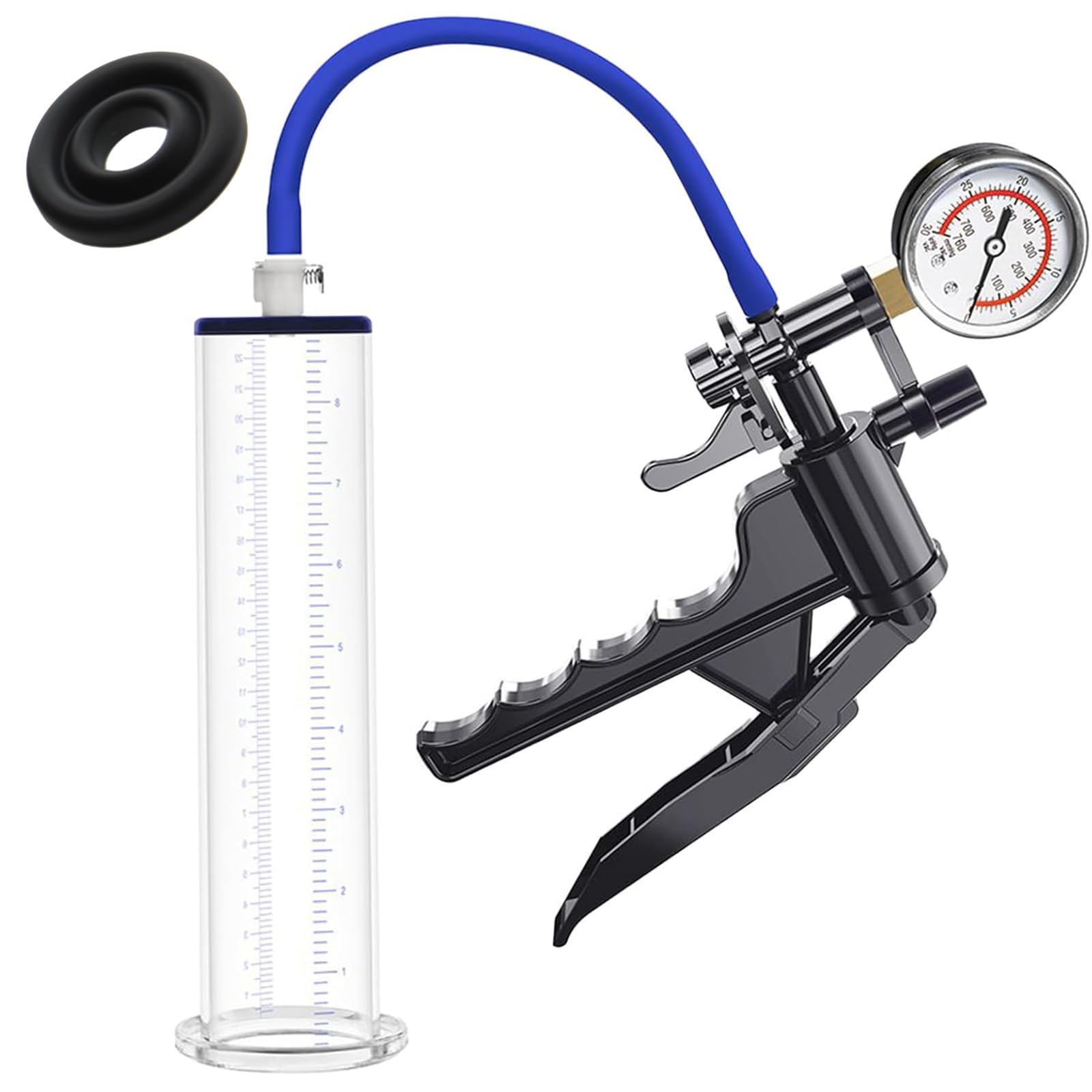 Pompa for l'ingrandimento del pene, pompa a vuoto for l'ingrandimento del pene, 1 manicotto in silicone, giocattoli sessuali maschili for uomini(22.9 * 4.4cm/9 * 1.75inch)