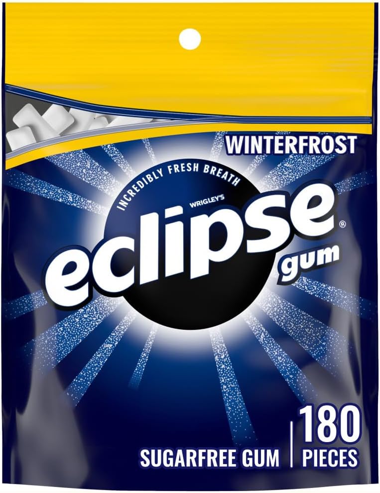 ECLIPSE Winterfrost Chewing Gum Sugar Free, Chewing Gum Bulk Pack, 8.8-Ounce (180 Piece Bag)