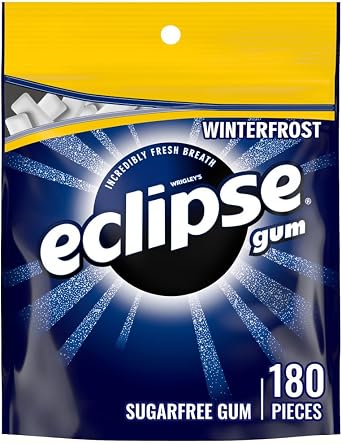 ECLIPSE Winterfrost Sugarfree Gum, 8.8-Ounce 180 piece bag
