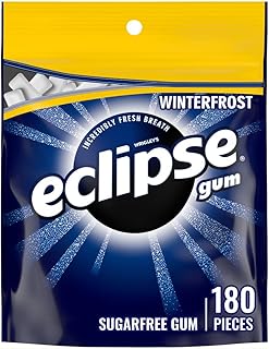 ECLIPSE Winterfrost Chewing Gum Sugar Free, Chewing Gum Bulk Pack, 8.8-Ounce (180 Piece Bag)