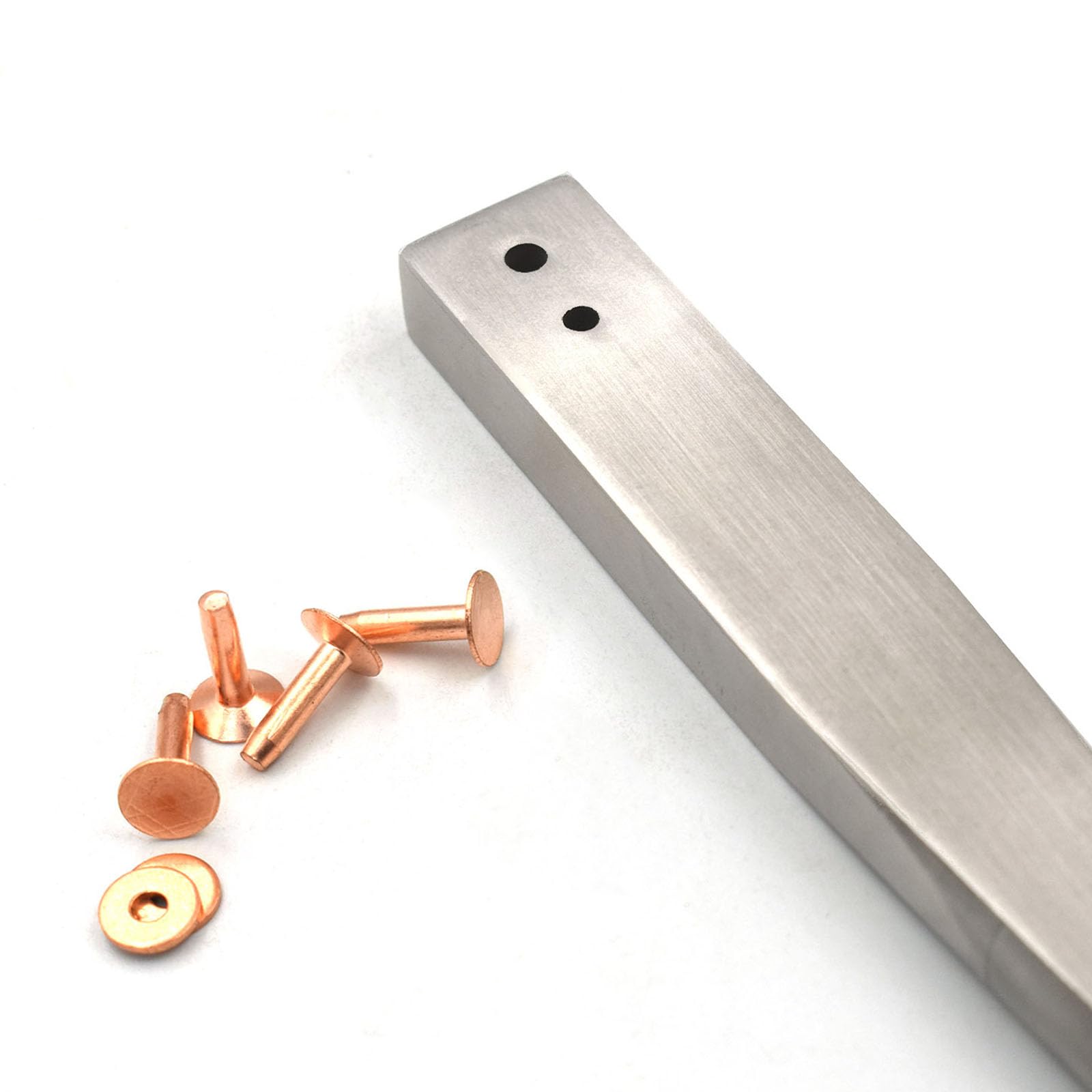 Ensemble de rivets rivets en métal robustes avec perforateur outil d ' installation pour l ' artisanat du cuir ceinture portefeuille équipement professionnel d ' artisanat du cuirbronze ensemble