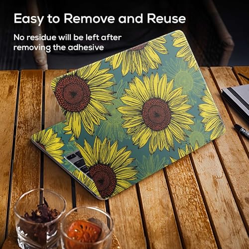 Image of Galaxsia Floral D8 Full Body Vinyl Laptop Skin /Sticker /Cover Upto 15.6 Inches Laptops Laminated-Removable-HD Quality Compatible for Hp-Dell-Sony-Lenovo-Asus etc.(15x10 Inches)
