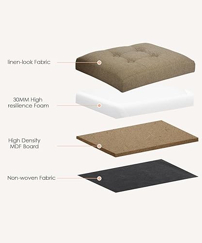 Miniatura 89 de Taburete otomano de almacenamiento otomano con reposapiés, banco plegable con almacenamiento, dormitorio de estudiantes y entrada, 16 x 12 x 12