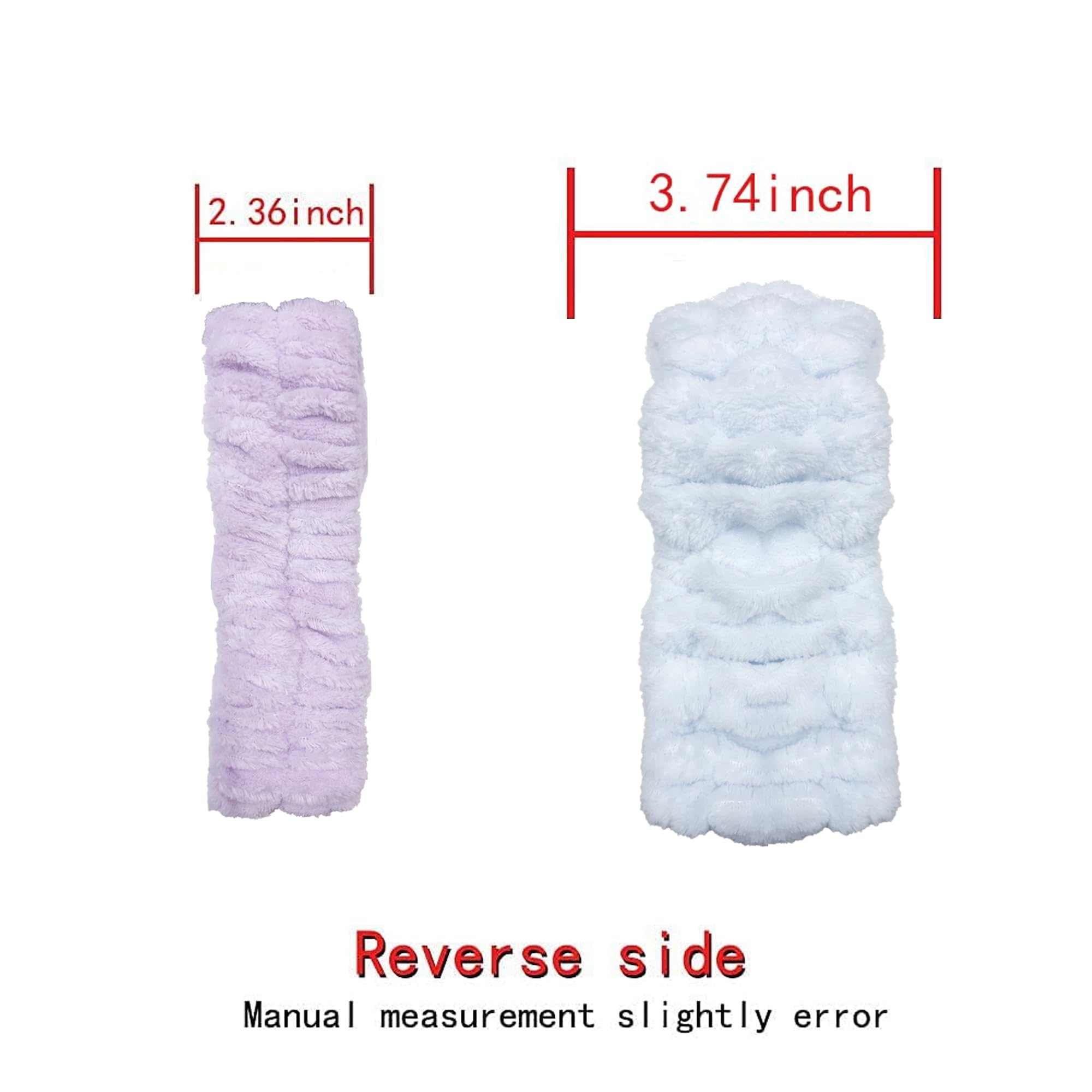 Chloven Muszka z mikrofibry, oversize, opaska na głowę, do makijażu twarzy, duża kosmetyczna, kokarda, regulowana elastyczna opaska do włosów dla dziewcząt, kobiet, 7 szt., szeroka + wąska