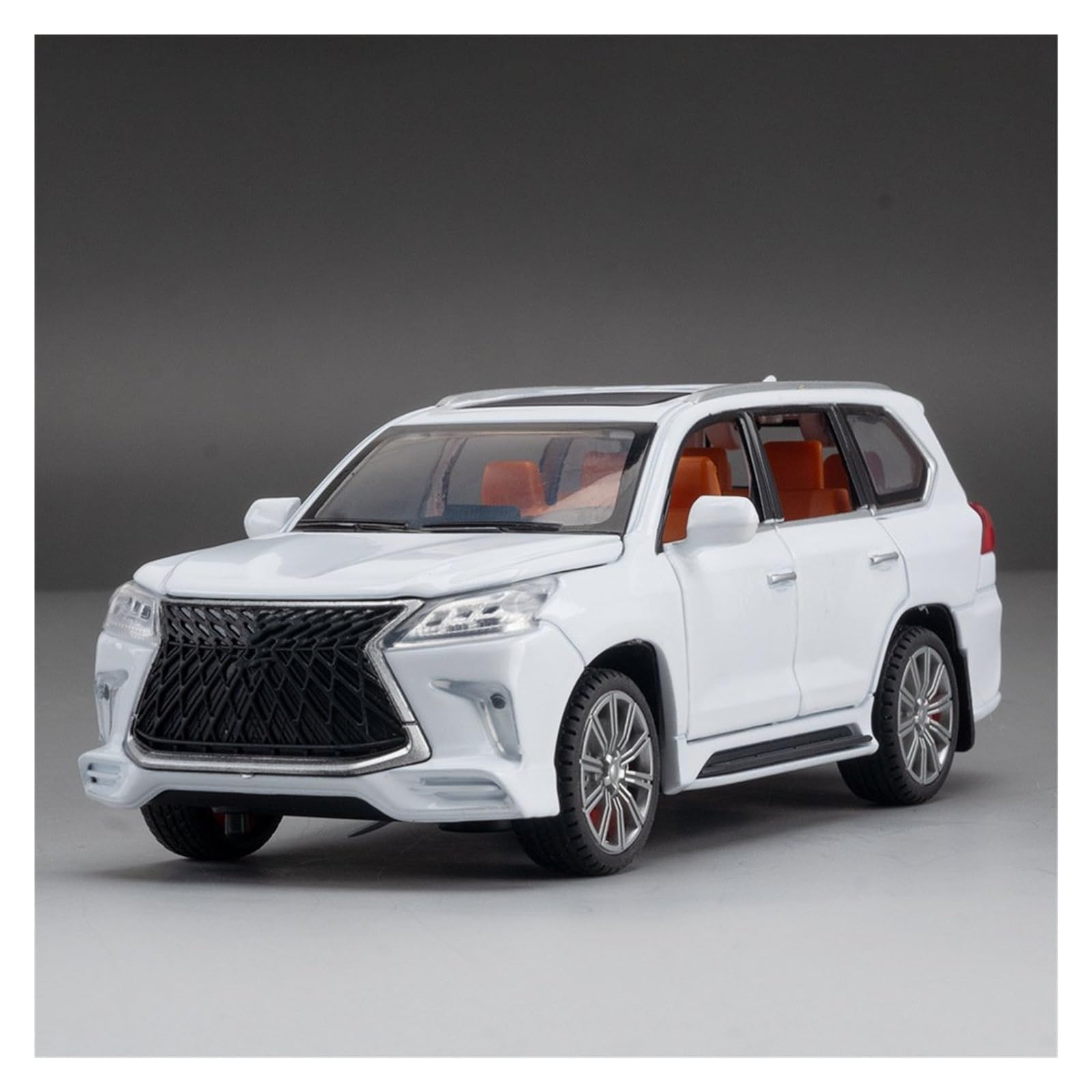 AUDSNI Die-Cast Diecast Car Model 1:32 For Lexus LX 570 LX570 Alloy Metal Diecast Model Car Collections(White)