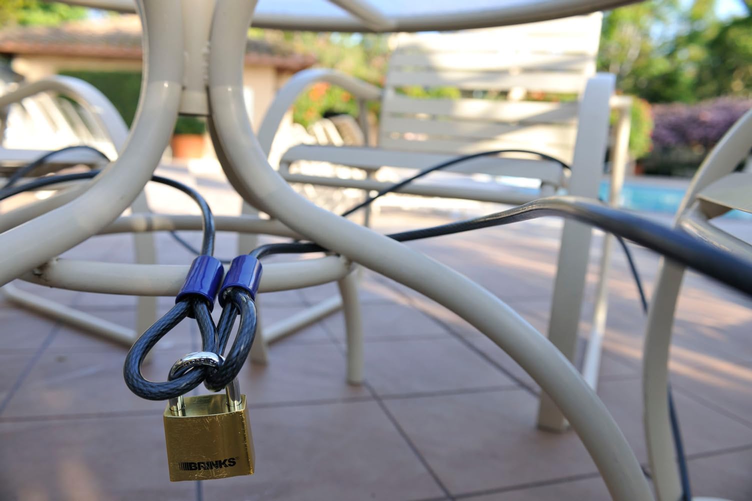 BRINKS - 3/8" X 15' Flexible Steel Loop Cable - Heavy Duty Vinyl Wrap for Corrosion Protection