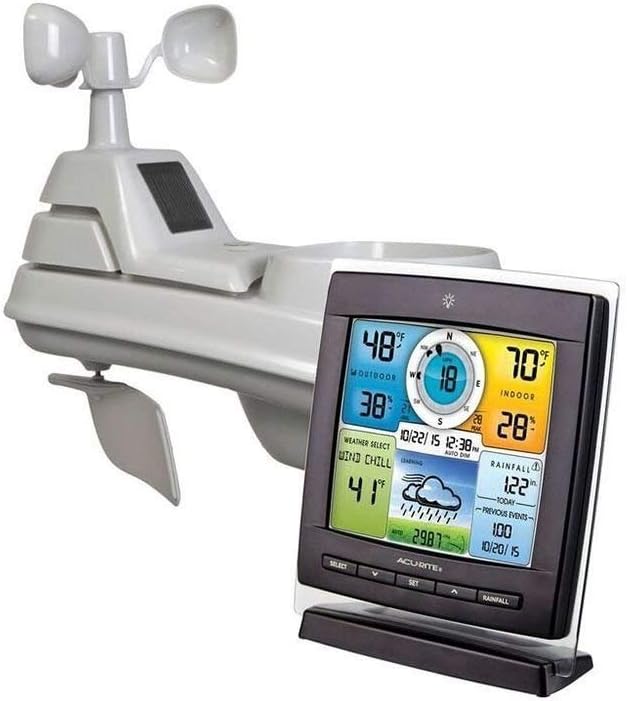 AcuRite Pro 5-in-1 Color Weather Station 01528 / 01533 with Wireless Sensor Temperature, Humidity, Wind & Rain