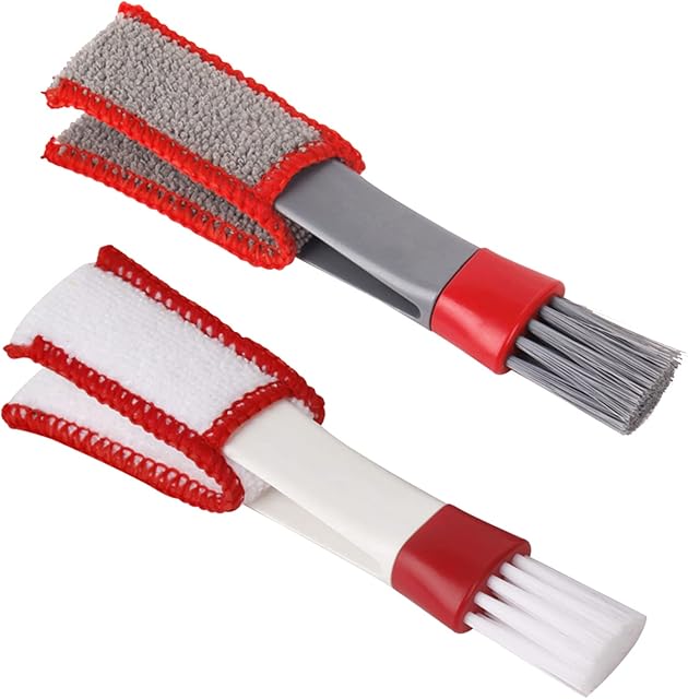DRAMBOR venetian blind cleaner Tool, 2PCS Venetian Blind Duster, Detachable Duster for Blinds Suitable for Blinds, Car Air Outlets, Dashboards, Keyboards, Seat Cracks, etc.