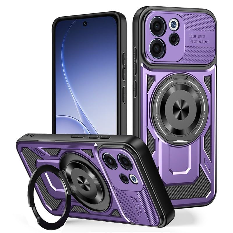 Coque antichoc Poco F8 Ultra violette avec support silicone