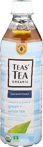 Teas' Tea, Tea Green White Organic, 16.9 Fl Oz