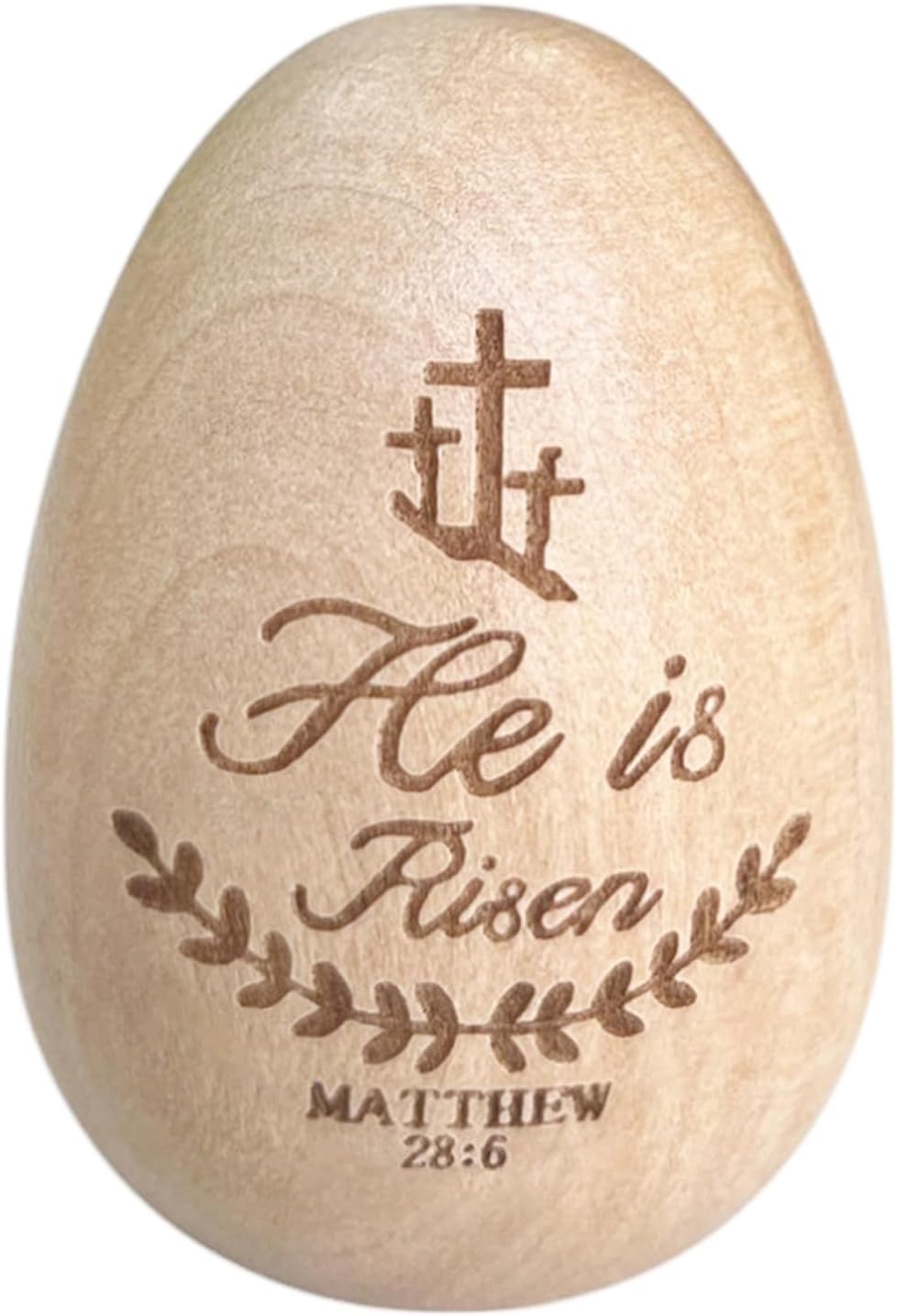 Easter Gifts He Is Risen Wooden Egg Decoration Beech Wood Home Decor Easter Gifts For Adults Christian Basket Filler Easter Egg Filler Religious Decorations