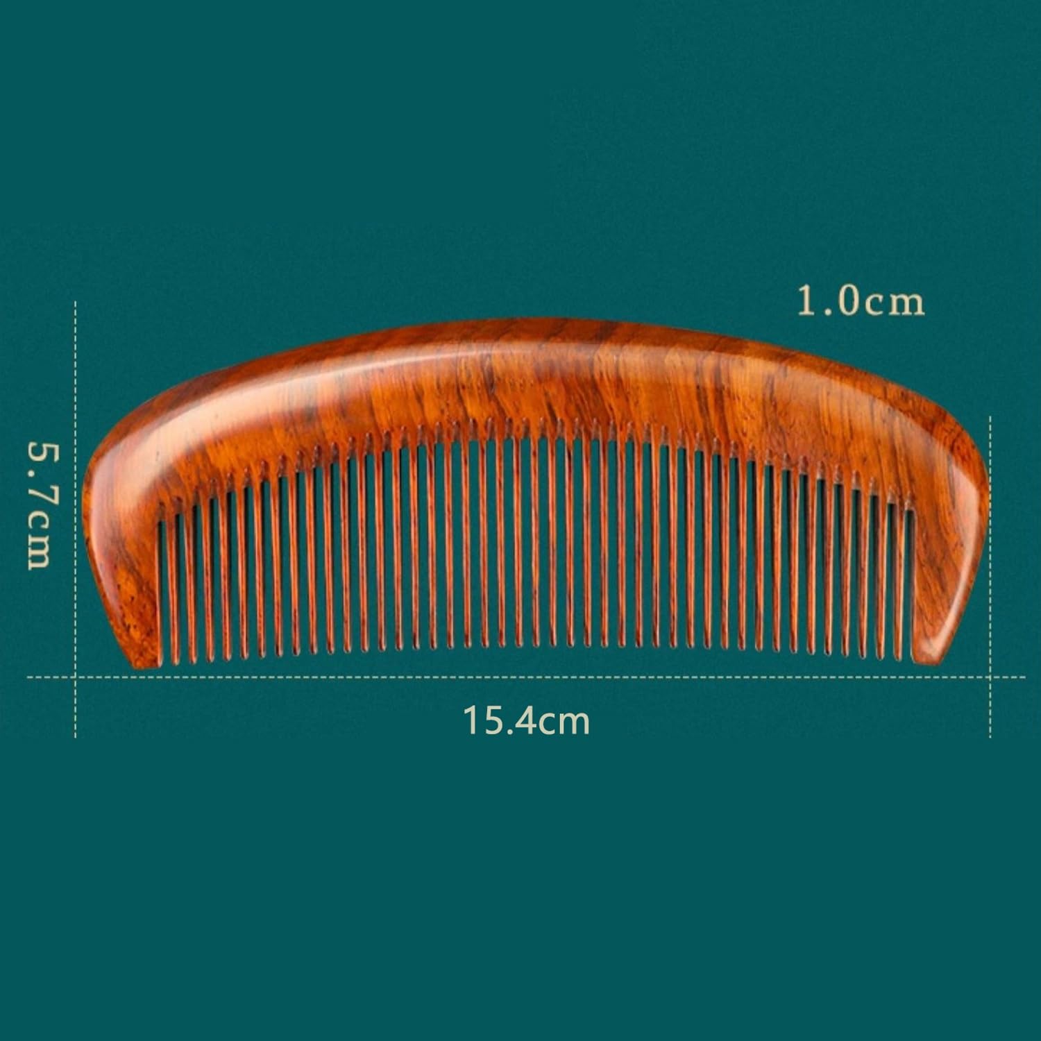 Peine para el Cabello de Palisandro Hecho a Mano, Peine de Madera de Dientes Finos portátil para desenredar, peines para el Cabello de Madera Natural sin estática