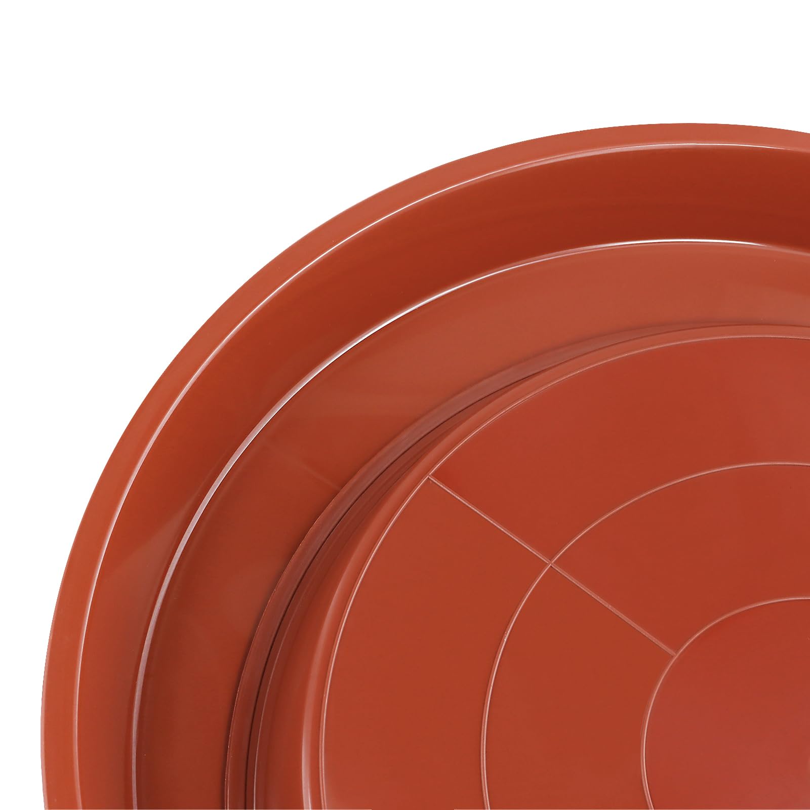 MAKTSAM 40 PCS Red Flower Pot Saucers, 12/18/24/30 cm Round plant saucers, Plastic Plant Pot Trays for Garden Flower Plant Indoor - Image 3