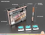 TOOLI-ART Zestaw markerów akrylowych, 22 różne markery z serii Pro, 3 mm, średnia końcówka do malowania skalnego, szkła, kubków, drewna, metalu, płótna, projektów DIY, nietoksyczne, na bazie wody,