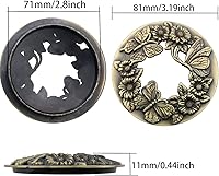 Vista 2 de Cubierta de vela de mariposa de bronce antiguo, cubierta de vela para frascos, fundas de sombra para velas de tarro