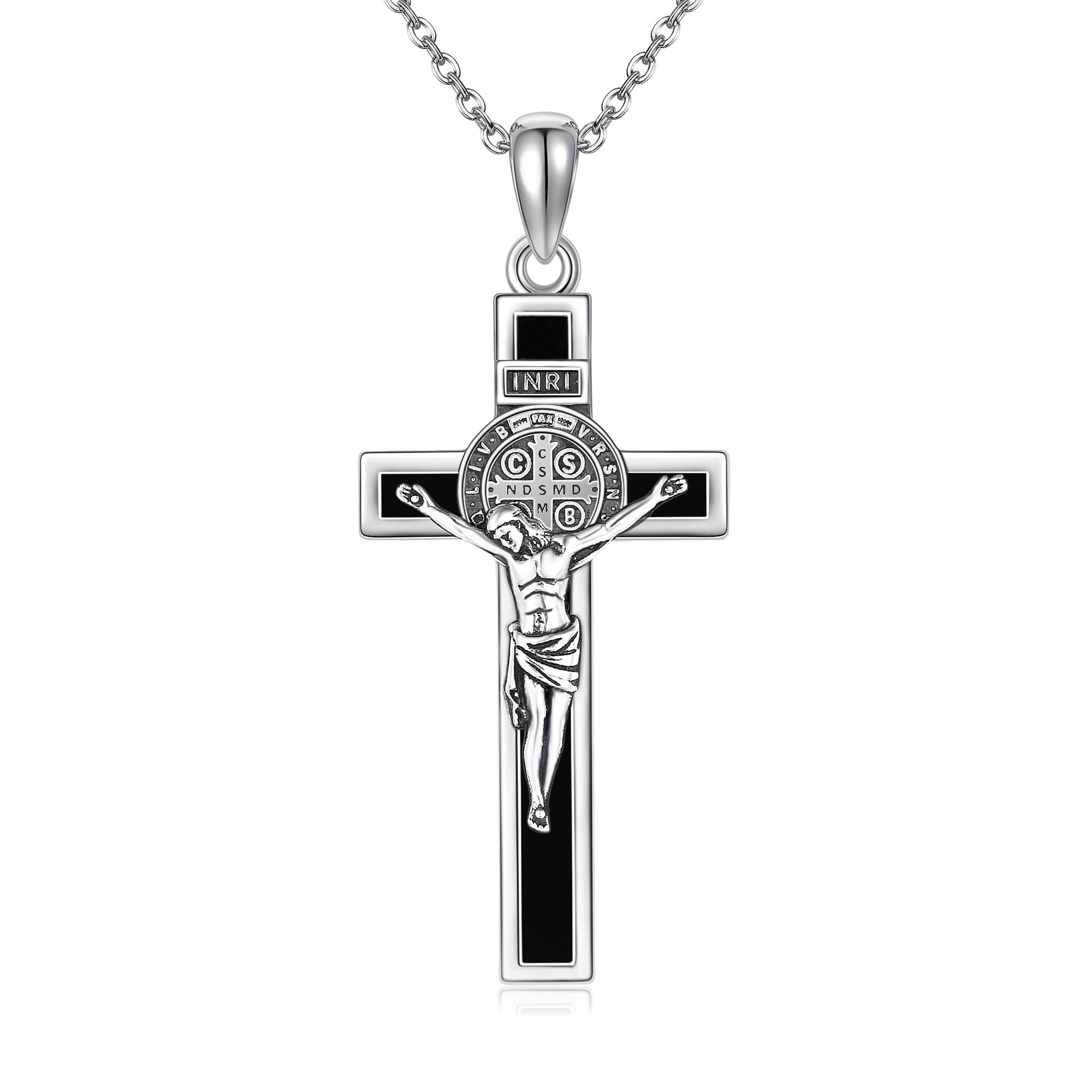 DAYLINLOVE Kreuz-Halskette S925 Sterlingsilber Kreuz Kette Anhänger Religiösen Schmuck Geschenkefür Damen
