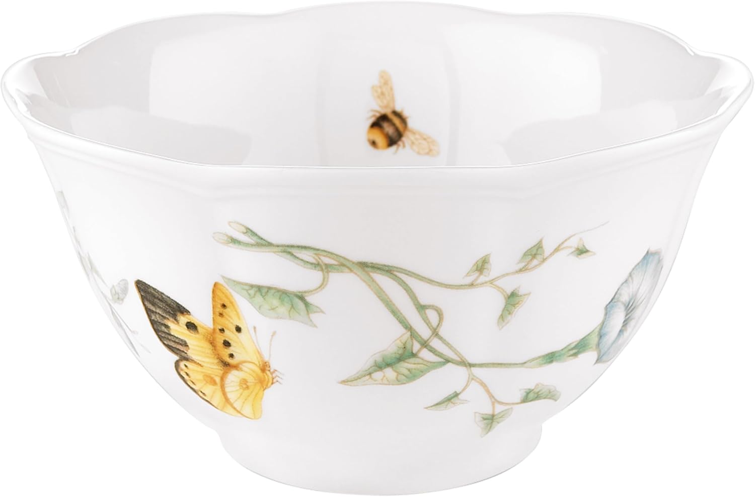 Lenox Porcelain Dinnerware Sets For 6, Lenox Butterfly Meadow Collection Square 18-Piece Dinnerware Set, Service For 6, Kitchen and Dining, Round Bowls, Square Dinner Plates and Bowls Sets (18 Piece)