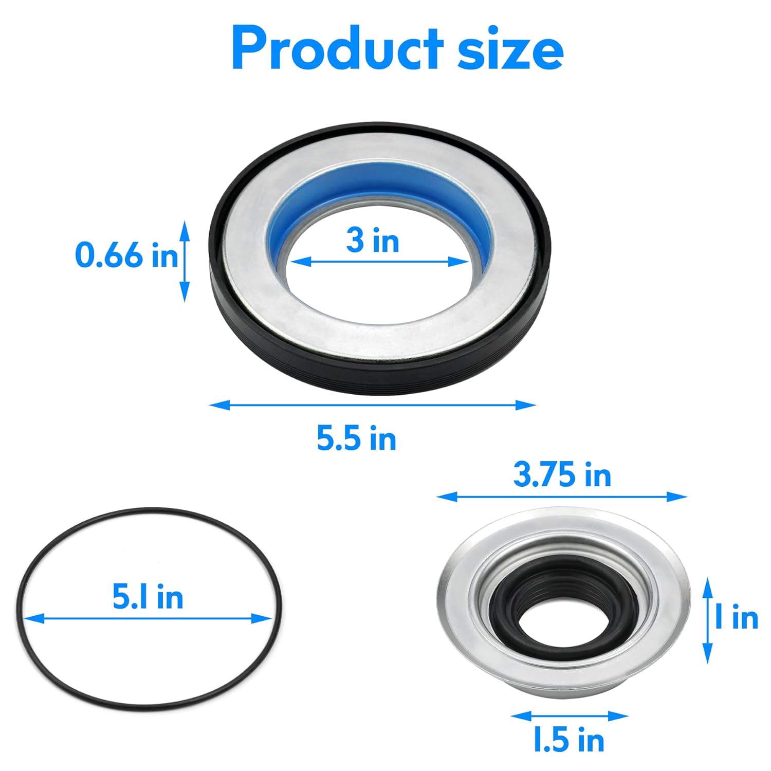Front Axle Vaccum Knuckle Seal & Hub O-Ring & Dust Seals Compatible with 2005-2019 Ford Super Duty F250 F350 F450 F550 Dana Super 60