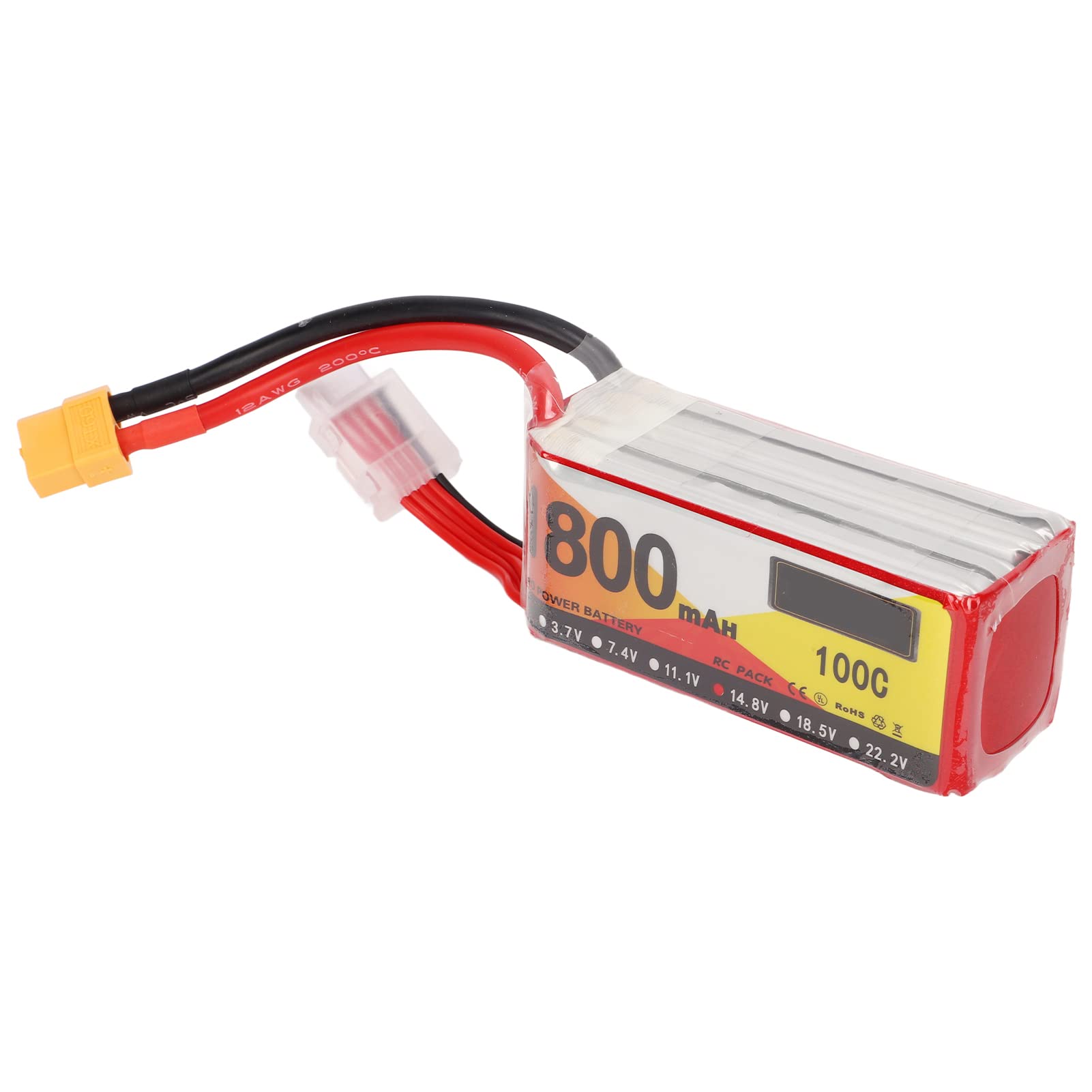Batteria Lipo da 1800 mAh Velocità di scarica 100C Spina 14,8 V 4 S XT60 Alimentazione a batteria RC per modello di auto in elicottero RC