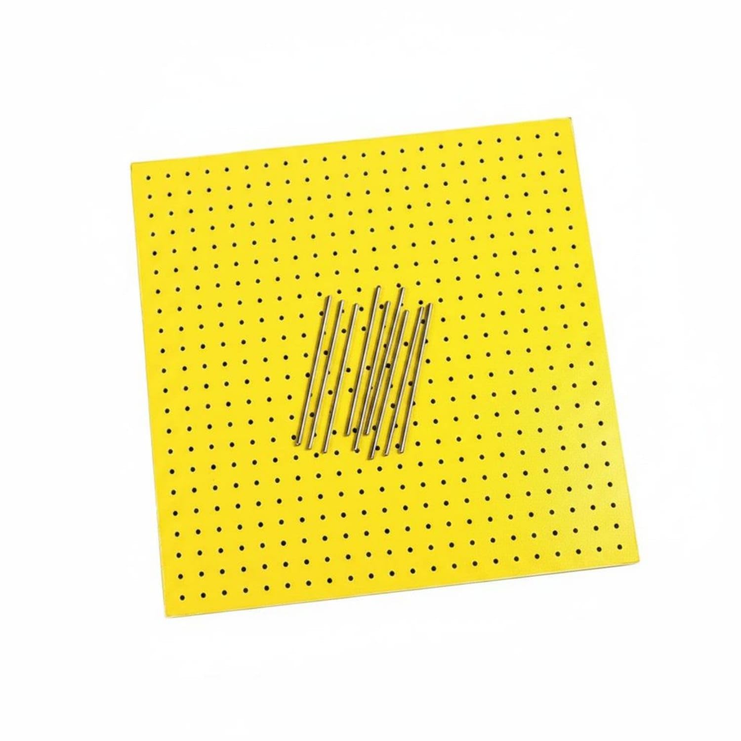 Solid Wood Granny Square Blocking Board Precisely Drilled Holes Wooden Crochet Blocking Board Polished and Polished Craft Supply for Crocheters, Knitters, Crafters, 10CM, Yellow 30x30cm-image-26