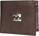 100% Leder BILLABONG 2017 Icon Snap Leather Wallet Chocolate C5LW03
