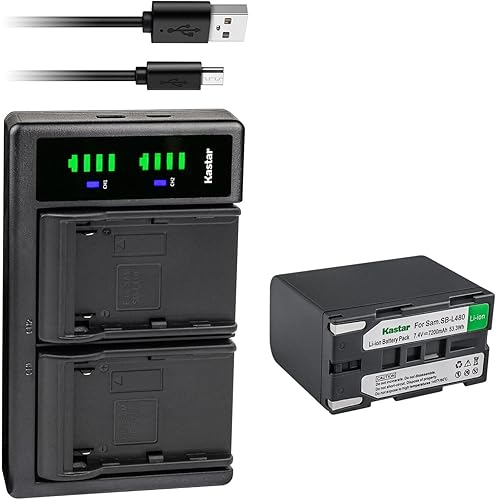 Vista 8 de Kastar SB-L480 LTD2 Cargador de batería USB compatible con Samsung VP-W70, VP-W70U, VP-W71, VP-W75, VP-W75D, VP-W80, VP-W80U, VP-W87, VP-W87D