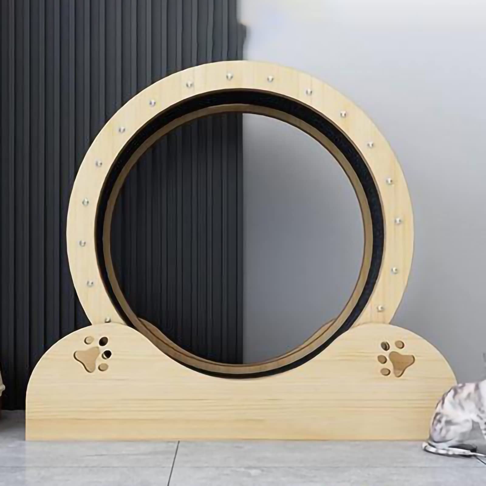Rueda de Ejercicio para Gatos Ruedas De Gato Walker Para 8kg Gatos De Interior Para Mascotas, Rueda De Hámster De Gato De Madera Grande Mediano Pequeño, Rueda De Correr Para Gatos / Rueda Para Gatos /