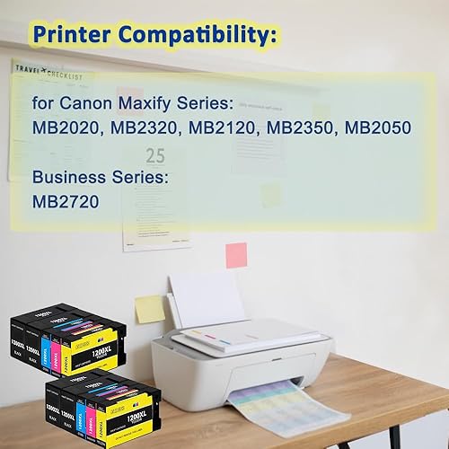 Miniatura 2 de 1200XL - Cartucho de tinta de repuesto compatible con impresoras Canon 1200XL PGI-1200 PGI1200XL trabajado para impresoras MAXIFY MB2720 MB2120