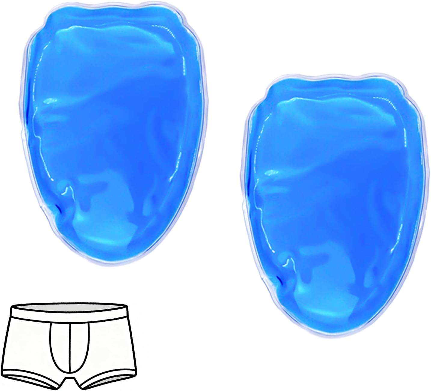 Vasectomy Reusable Cold Ice Packs for Testicular Support and Pain Relief, Vasectomy Gift for Men (Blue-2 Excluding Underwear) (Dark Blue-2)