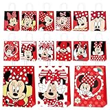 Sipilbily 24Pcs Mouse Party Gift Tote Bag - Party Favor for Kids Birthday 12 Different Patterns Candy Bags Treat Bags For Birthday Party Supplies Favors Decoration