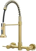 Vista 35 de AIMADI Matte Black Kitchen Faucet,Black and Gold Kitchen Faucet with Pull Down Sprayer Commercial Single Handle Spring Sink Faucets Suitable for