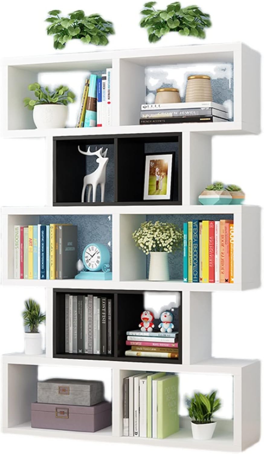 EVSER Bookshelf for Bedroom Bookshelf, 5 Layers, Independent Storage Shelf Unit