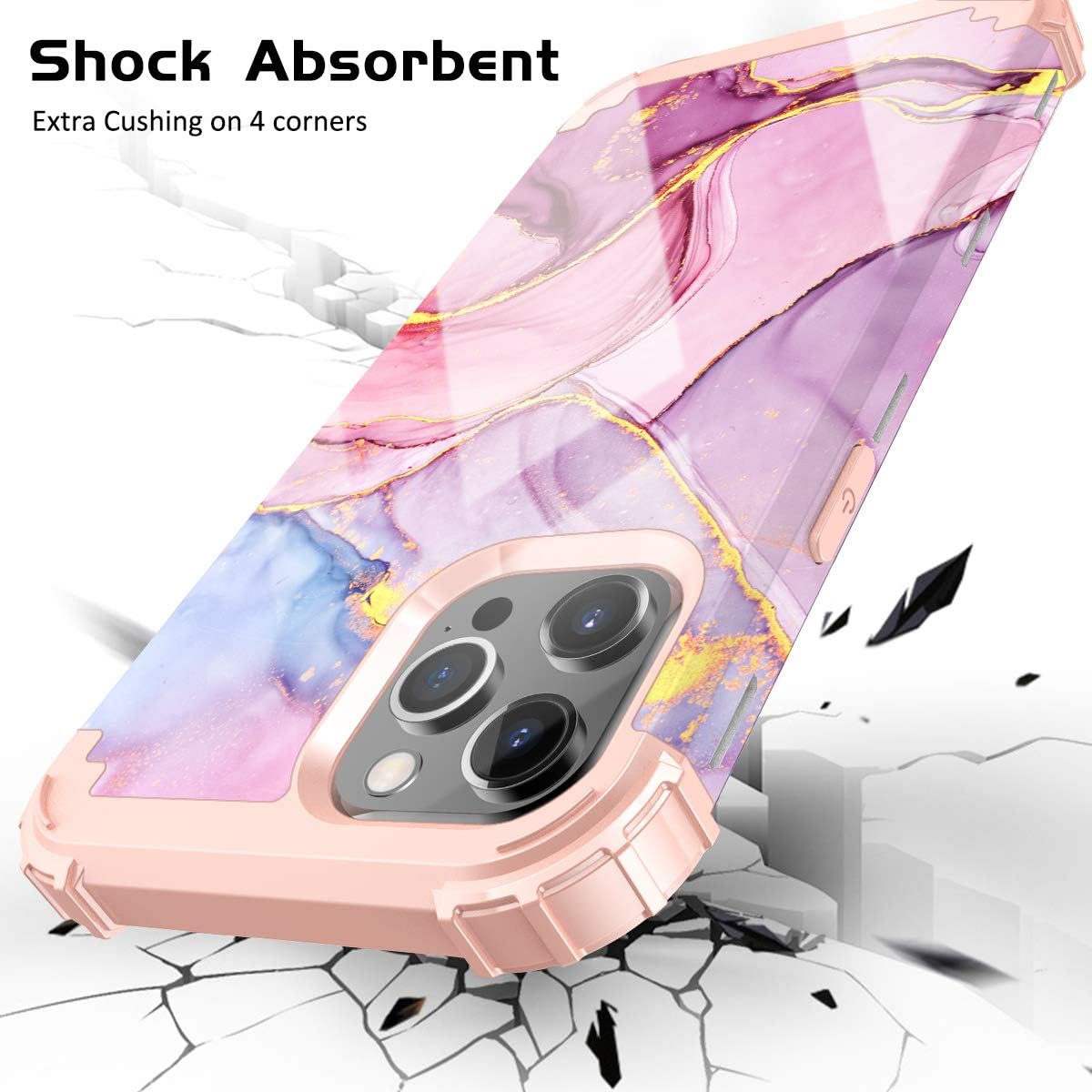 PIXIU Compatible with iPhone 12/12 pro 6.1 inch 5G case, Heavy Duty 3 Layer Soft Silicone+Hard Plastic Full-Body Shockproof Protective Rugged Phone Case for iPhone 12 pro 6.1 2020 Released