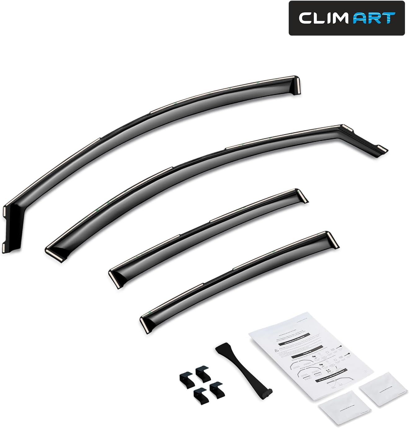 CLIM ART in-Channel Incredibly Durable Rain Guards for Nissan Sentra 2020-2025, Original Window Deflectors, Vent Window Visors, Vent Deflector, 4 pcs. - 620018
