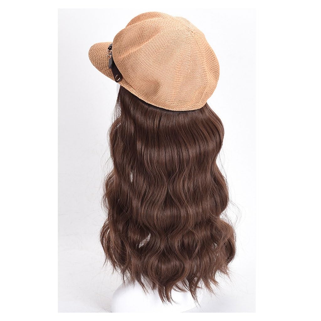 CONCERN Wig Cap Women's Wig Cap, Wig Cap Octagonal Cap, Wavy Wig Wig Cap, Natural Looking Synthetic Heat-resistant Fiber Wig, Suitable For Daily Party Use Hair Extension Cap (Color : 06)