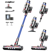 Cordless Vacuum Cleaner,Upgraded 600W 50KPA 70 Mins Vacuum Cleaners for Home,Self-Standing with Stick Vacuum,Touch Screen, Anti-tangle,Rechargeable,Lightweight, Vacuum for Pet Hair Carpets Hard Floors