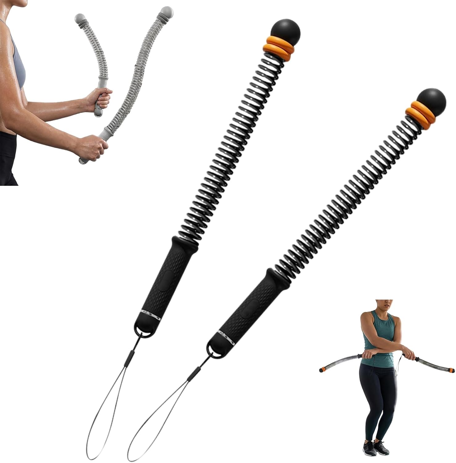 2026 New Adjustable Cordless Battle Ropes, 2-in-1 Battle Ropes for Home Gym, Portable Full-Body Workout Equipment, Unisex