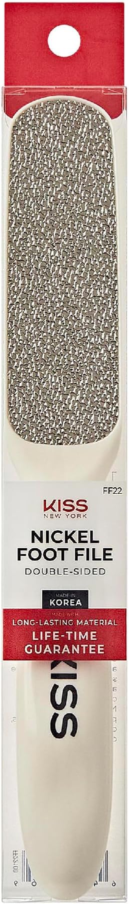 Nickel Foot File, Double-Sided Durable Callus Remover, Rust-Proof for Dry Feet, Smoothing Rough Skin, Easy to Clean, Made in Korea