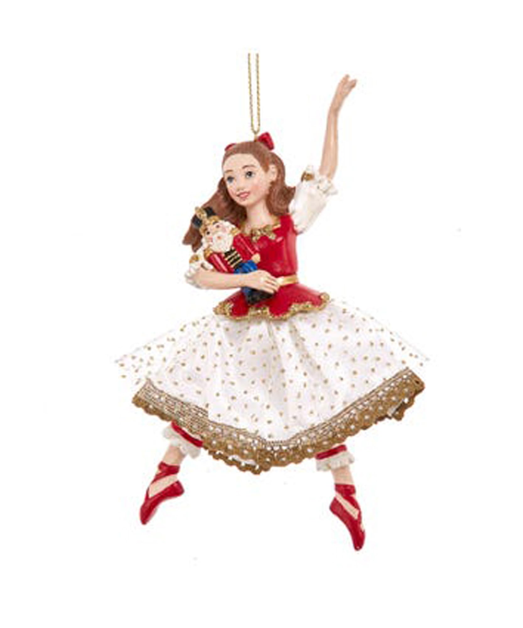 Kurt S. Adler Multi Color Red Clara With Nutcracker Ornament