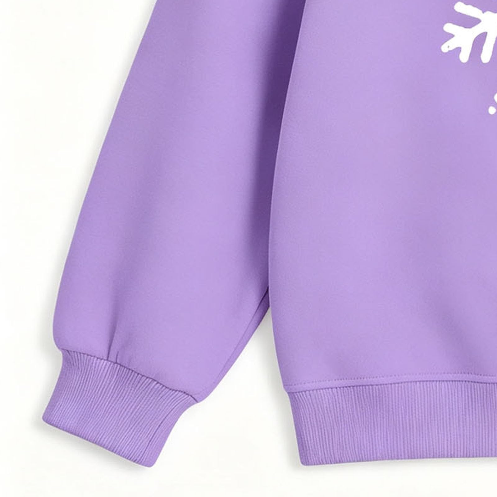 Felpa Ragazza Senza Cappuccio con Stampata Pullover Invernale Calda