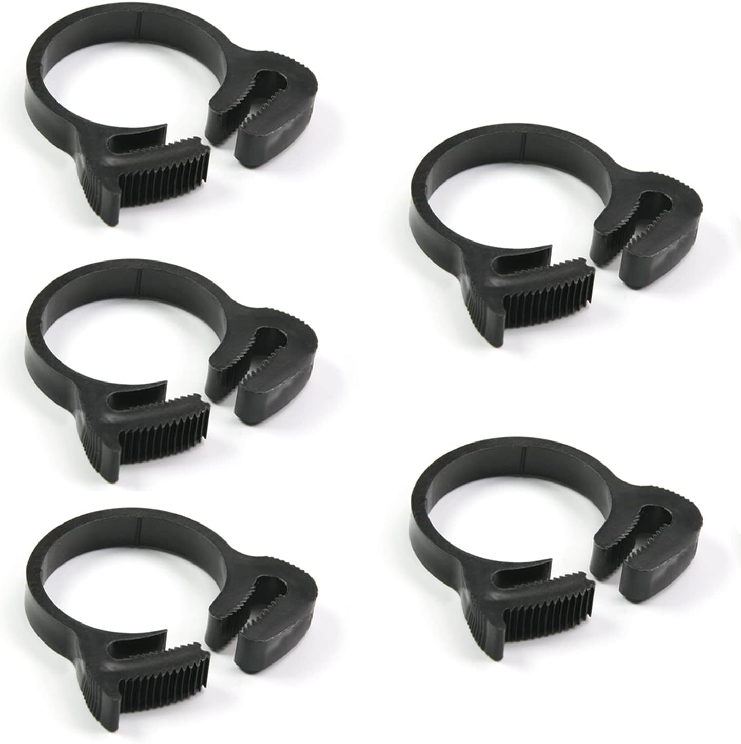 MroMax Double Snap Grip Nylon Hose Clamps-28.2mm-31.1mm/1.11"-1.22" Adjustable Ratcheting Hose Clamp for Connecting, Fastening, Sealing Hoses and Other Tubular Objects Black 5Pcs