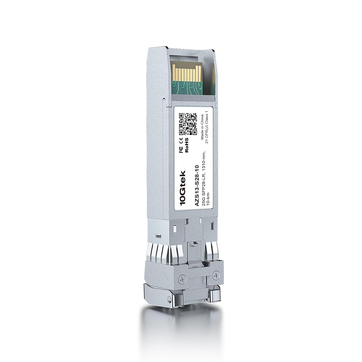 10Gtek 25G SFP28 SFP+ Transceiver, 25GBase-LR Duplex LC SMF Optical Module for Juniper JNP-SFP-25G-LR/SFP-25G-LR-C, 1310nm, DDM, up to 10km